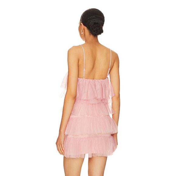 More To Come Millie Mini Dress Pink Ballerina ruffle tulle Party Revolve NWT XL - Picture 3 of 12